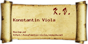 Konstantin Viola névjegykártya
